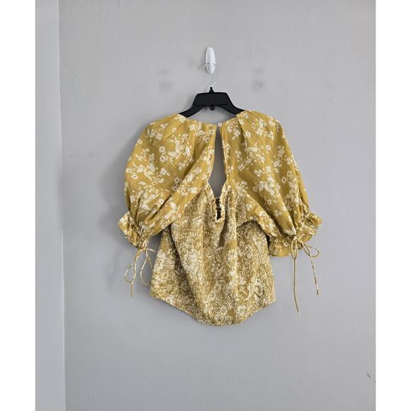 Anthropologie Green Floral Top XL NWT - Picture 7 of 7